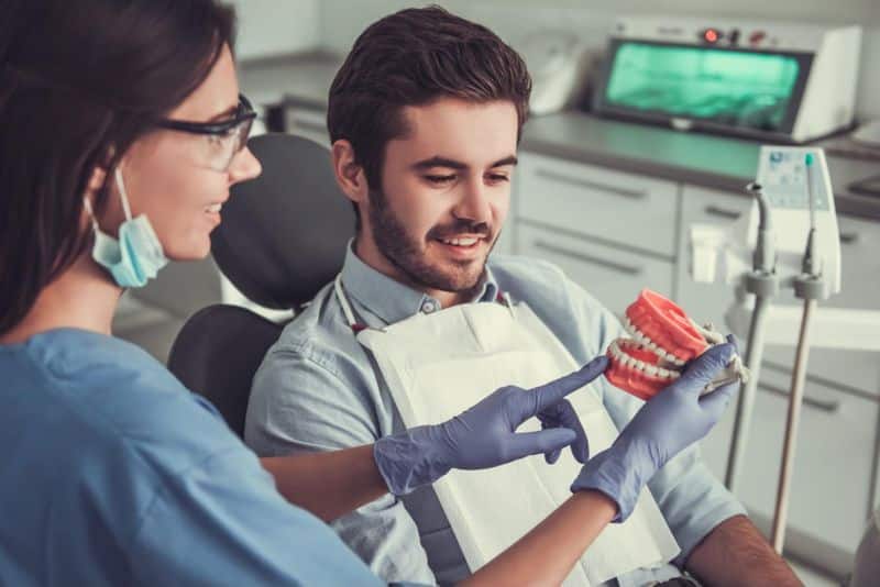 dentist with patient